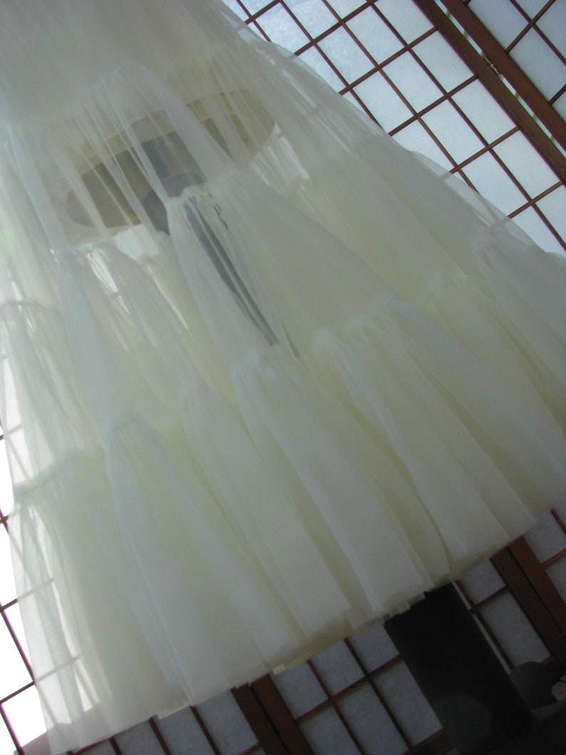 Petticoat Ivory Chiffon, 1 Layer Custom Size, Length, and Colors Made to Measure, Adults & Children image 5