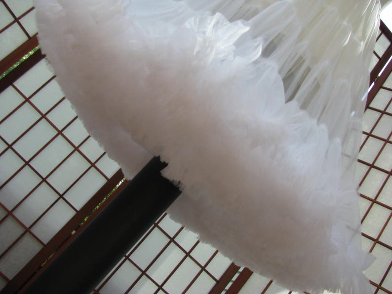 Petticoat White Chiffon Custom Size, Length, and Colors Made to Measure, Adults & Children image 3