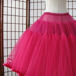 Tulle Petticoat With Ribbon Edging, Fuchsia Flower, 4 Layers Custom ...