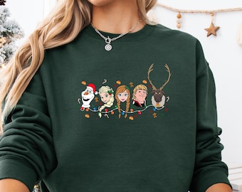 Christmas Frozen Shirt, Disney Princess Adult Sweatshirt Hoodie, Christmas Frozen Characters Shirt, Merry Christmas Tee, Disney Family Tee