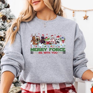 Merry Force Be With You Shirt, Star Wars Christmas Sweatshirt, Disneyland Christmas Shirt, Star Wars Christmas Shirt, Star Wars Holiday Tee