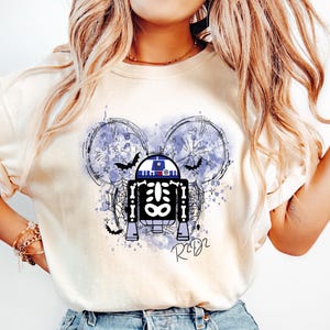 R2D2 Droid Witch Shirt, Star Wars Halloween Tee, Disney Halloween Party, Galaxy&#39;s Edge Halloween Shirt, Darth Vader R2-D2 Tee,Halloween Gift