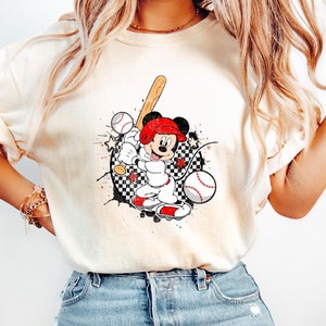 Mickey Baseball Shirt, Disney Sports Shirt, Mickey Mouse Baseball Shirt, Mickey Head Shirt, Gift For Him, Baseball Shirt, Baseball Lover Tee