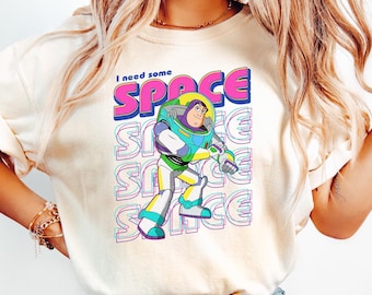 Buzz Lightyear Shirt, I Need Some Space Tee, Toy Story Shirt, Retro Space Graphic Tee, Funny Disney Trip Shirt, Unisex Cartoon Shirt