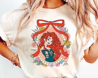 Disney Merida Princess Shirts, Brave Merida Princess Watercolor Castle Shirt, Minnie Ears Shirt, Disney Girl Shirt, Magic Kingdom Shirt