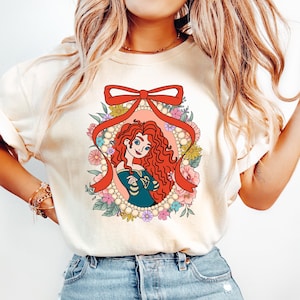 Disney Merida Princess Shirts, Brave Merida Princess Watercolor Castle Shirt, Minnie Ears Shirt, Disney Girl Shirt, Magic Kingdom Shirt