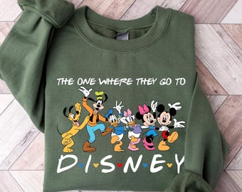 The One Where They Go To Disney Shirt, Mickey and Friends T-Shirt, Disneyworld Trip Sweatshirt, Family Matching Tee, First Disney Trip Gift