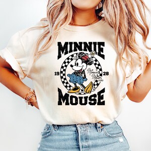 Vintage Retro Mickey Minnie Checkered Shirt, Disney Checkered Shirt, Disney Trip Shirt, Mens Womens Disney Shirt, Vintage Mickey Shirt