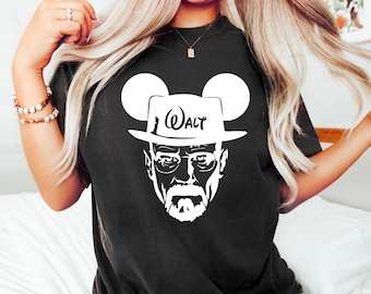 Walter White Heisenberg Walt Shirt, Walt Breaking Disney, Walt White Shirt, Disney Shirts, Disney Heinsenberg, Unisex Premium Graphic Tees