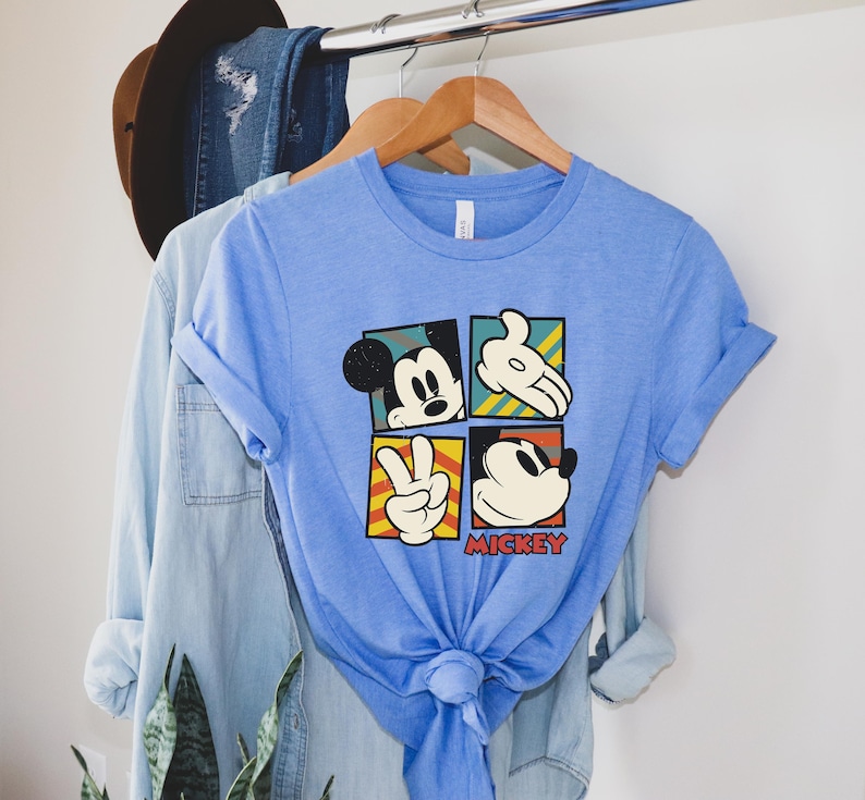 Vintage Mickey Mouse Shirt, Disney Mickey 1928 T-Shirt, Retro Mickey Shirt, Disney Trip Shirt, Checkered Mickey Shirt, Vintage Disney Shirt image 3