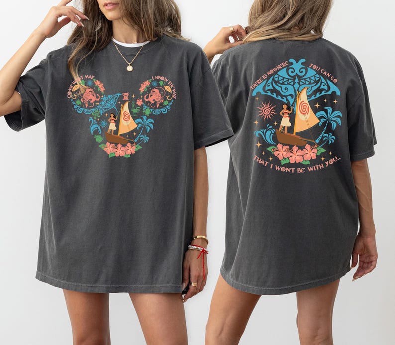 Disney Moana Shirt, Come What May I Know The Way Tee, Disney Adventure Sweatshirt, WDW Trip Sweatshirt, Mickey Mouse Ears Moana T-Shirt image 1