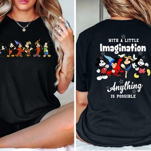 Walt Disney Fantasia Mickey Watercolor T-Shirt , Fantasia Mickey Shirt, Disneyland Family Matching Shirt, WDW Tee, Mickey Sorcerer T-Shirt