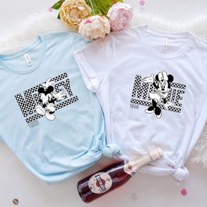 Mickey Minnie Checkered Shirt, Checkered Minnie Shirt, Couple Disney Shirt, Mickey Shirt, Mickey And Minnie Shirt, Disneyworld Shirts