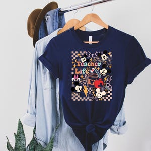 Teacher Life Disney Shirt, Cute Mickey And Minnie T-Shirt For Educators, Classroom Style Tee, Back To School Sweatshirt