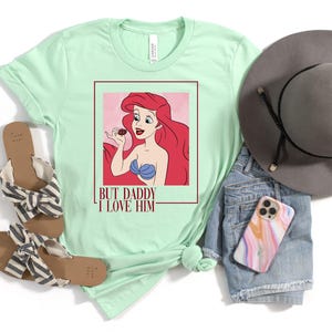Ariel Shirt, Disney Princess Shirt, Ocean Fantasy Top, Little Mermaid T-Shirt, But Daddy I Love Him Tee, Retro Cartoon Sweatshirt afbeelding 4