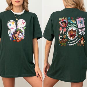 Disney Moana Family Coquette Bow Shirt, Disneyworld Moana Princess Sweatshirt, WDW Princess Tee, Disney Family Vacation Shirt, Moana T-Shirt imagem 2