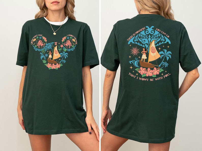 Disney Moana Shirt, Come What May I Know The Way Tee, Disney Adventure Sweatshirt, WDW Trip Sweatshirt, Mickey Mouse Ears Moana T-Shirt image 2
