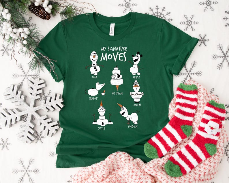 Disney Frozen My Signature Moves Olaf Shirt, Disneyland Christmas T-Shirt, Funny Disney Snowman Sweatshirt, Cute Disney Shirt, Frozen 2 Tee image 1