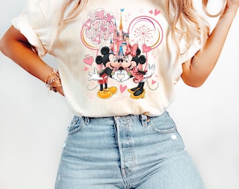 Disney Mickey Minnie Love Sweatshirt, Mickey and Minnie Valentines Tee, Disneyland Love Shirt, Mickey Minnie Crewneck, Kiss Love Shirt