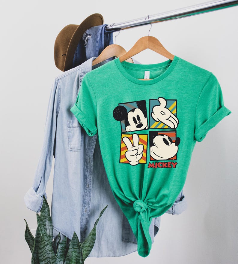 Vintage Mickey Mouse Shirt, Disney Mickey 1928 T-Shirt, Retro Mickey Shirt, Disney Trip Shirt, Checkered Mickey Shirt, Vintage Disney Shirt image 1