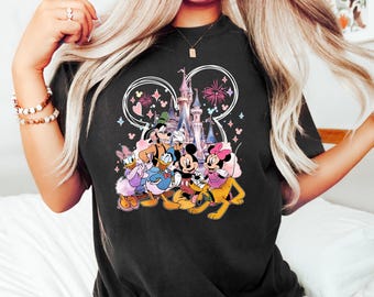 Disney Watercolor Castle Shirt, Mickey & Friends T-Shirt, Disney Characters, Minnie Ears Castle Shirt, Magic Kingdom, Disney Family Shirt