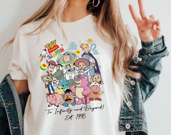 Toy Story Land Shirt, Pixar Character Tee, Buzz Woody Jessie T-Shirt, Disney Trip Shirt, Unisex Pixar Tee, To Infinity And Beyond