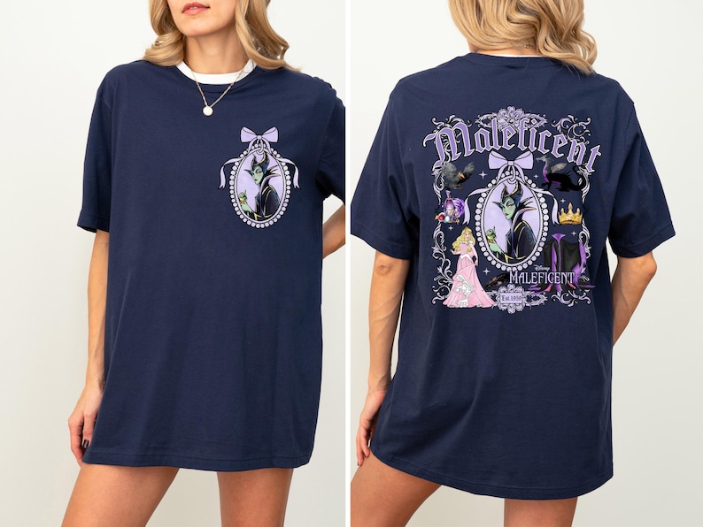 Disney Maleficent Shirt, Disney Villains Maleficent, Watercolor Themed, Disney Matching, Disney Castle, Minnie Ears Shirt, Disney Trip Shirt image 2