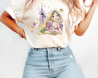 Disneyworld Princess Shirt, Watercolor Disney Castle Shirt, Disney Girl Tee, Disney Princess Hoodie, Girls Trip Shirt, Princess Castle Tee