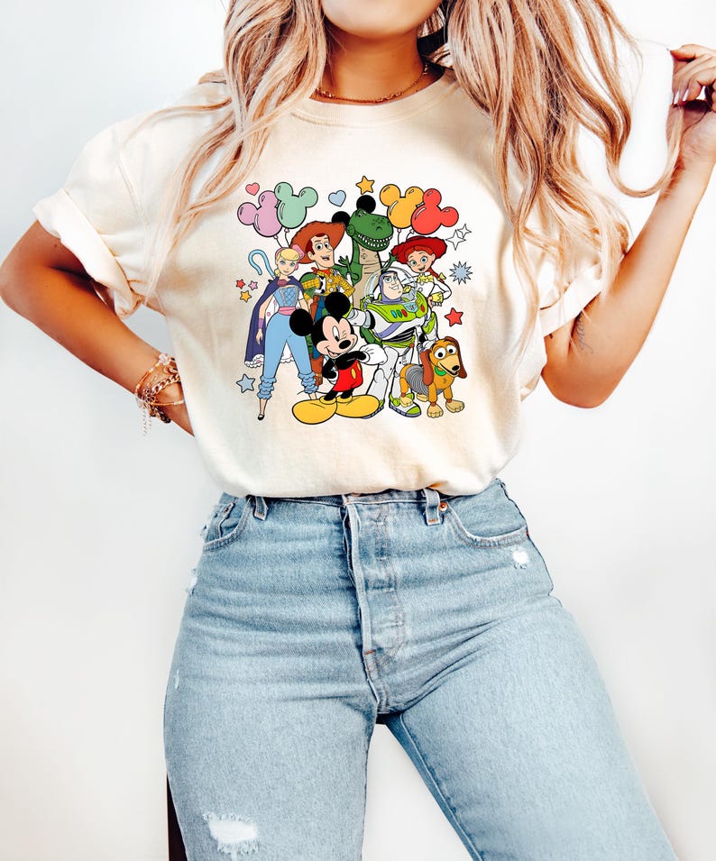 Walt Disney World Toy Story Shirt, Disney Toy Story Shirt, Disney Friends Shirt, Toy Story Castle Shirt, Mickey Balloons T-Shirt image 1