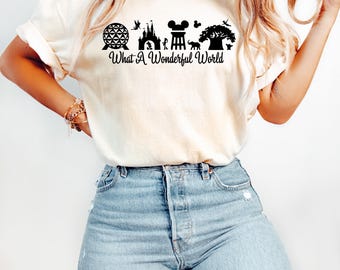 Disney What A Wonderful World Shirt, Magical Shirt, Disneyland Disney World Shirt, Disney Castle Shirt ,Disney Shirt, Disney Family Vacation