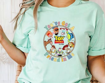 Chemise Vous avez un ami en moi, chemise famille Toy Story, chemise personnages Toy Story, chemise amis Disney, chemise couple Disney