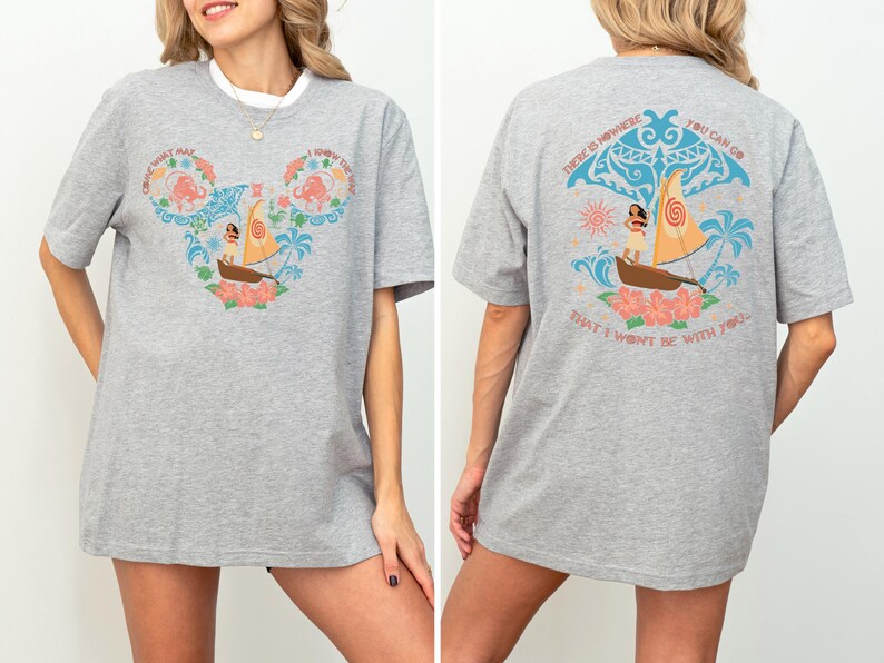 Disney Moana Shirt, Come What May I Know The Way Tee, Disney Adventure Sweatshirt, WDW Trip Sweatshirt, Mickey Mouse Ears Moana T-Shirt image 3