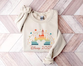 Disney Rainbow Castle Shirt, Disney Vintage Shirt, Disney Family Shirt, Disney Castle Shirt, Disney Retro, Disneyworld Matching,Disney Shirt