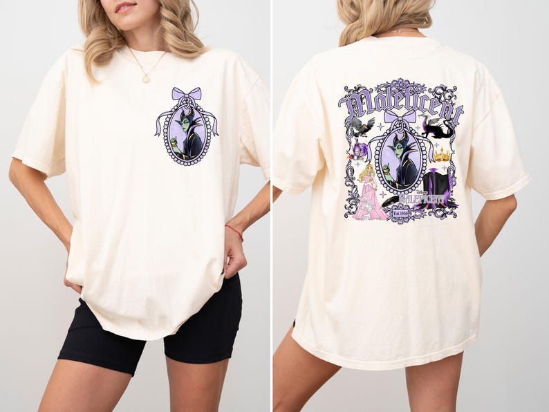 Disney Maleficent Shirt, Disney Villains Maleficent, Watercolor Themed, Disney Matching, Disney Castle, Minnie Ears Shirt, Disney Trip Shirt image 3
