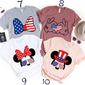 Disney Patriotic Memorial Day Shirt, Disney USA Shirt, 4th July Shirt, Mickey USA Shirt, Disneyland Patriotic Tee, American Couple Tee image 2