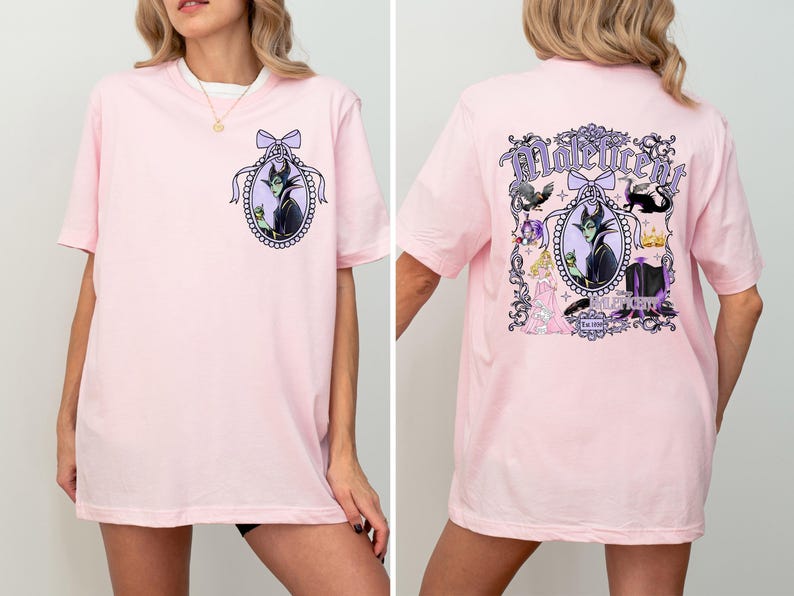 Disney Maleficent Shirt, Disney Villains Maleficent, Watercolor Themed, Disney Matching, Disney Castle, Minnie Ears Shirt, Disney Trip Shirt image 4