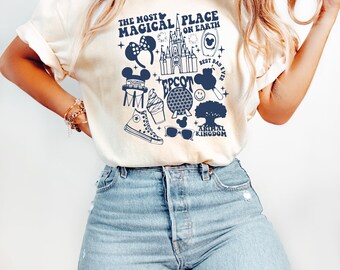 Disney The Most Magical Place On Earth Shirt, Disney World Disney Vacation Sweatshirt, Disneyland Shirt, Disney Trip Shirt, Disney Parks Tee