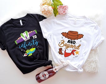 To infinity and Beyond Shirts, Toy Story matching shirts, Andy shirt, Disney Matching Shirts, Buzz shirt, Woody Shirt, Toy Story Birthday