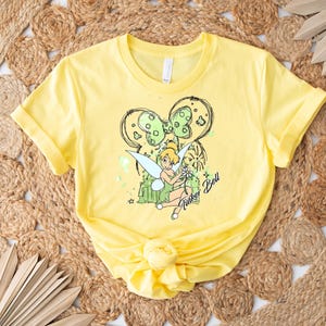 Tinker Bell Shirt, Cute Fairy Disney T-shirt, Green Pixie Dust Tee, Vintage Tinkerbell Top, Magical Peter Pan Shirt, Fairycore Aesthetic
