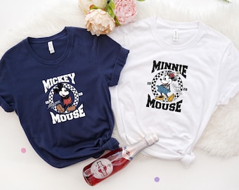 Mickey Checkered Shirt, Checkered Minnie Shirt, Couple Disney Shirt, Mickey And Friends Shirt, Mickey And Minnie Shirt, Disneyworld Shirts