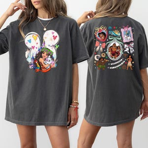Disney Moana Family Coquette Bow Shirt, Disneyworld Moana Princess Sweatshirt, WDW Princess Tee, Disney Family Vacation Shirt, Moana T-Shirt imagem 3