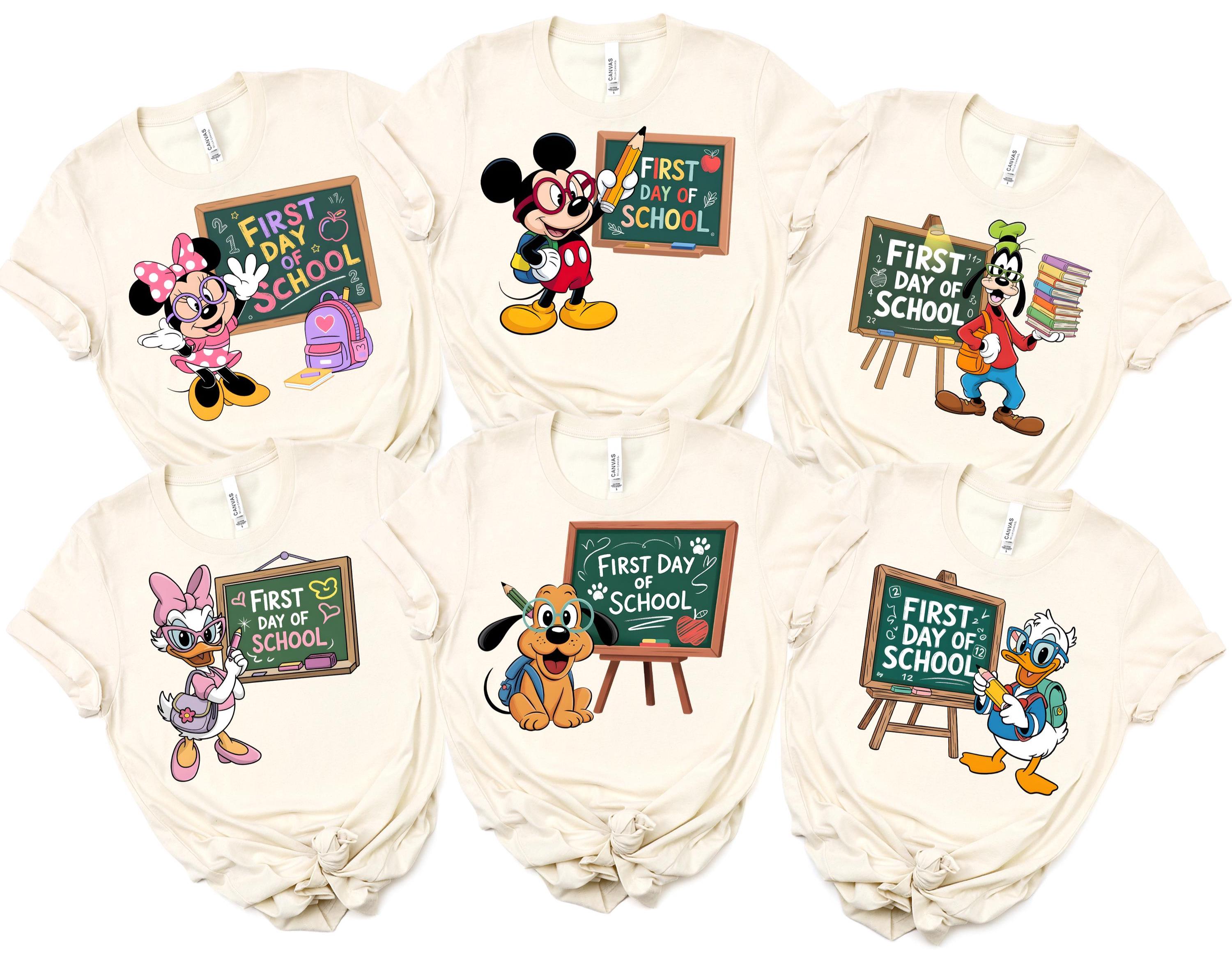 Disneyland Back To School Shirt, Mickey & Friends First Day of School Shirt, Happiest Teacher On Earth Shirt, Disneyland Kindergarten Shirt