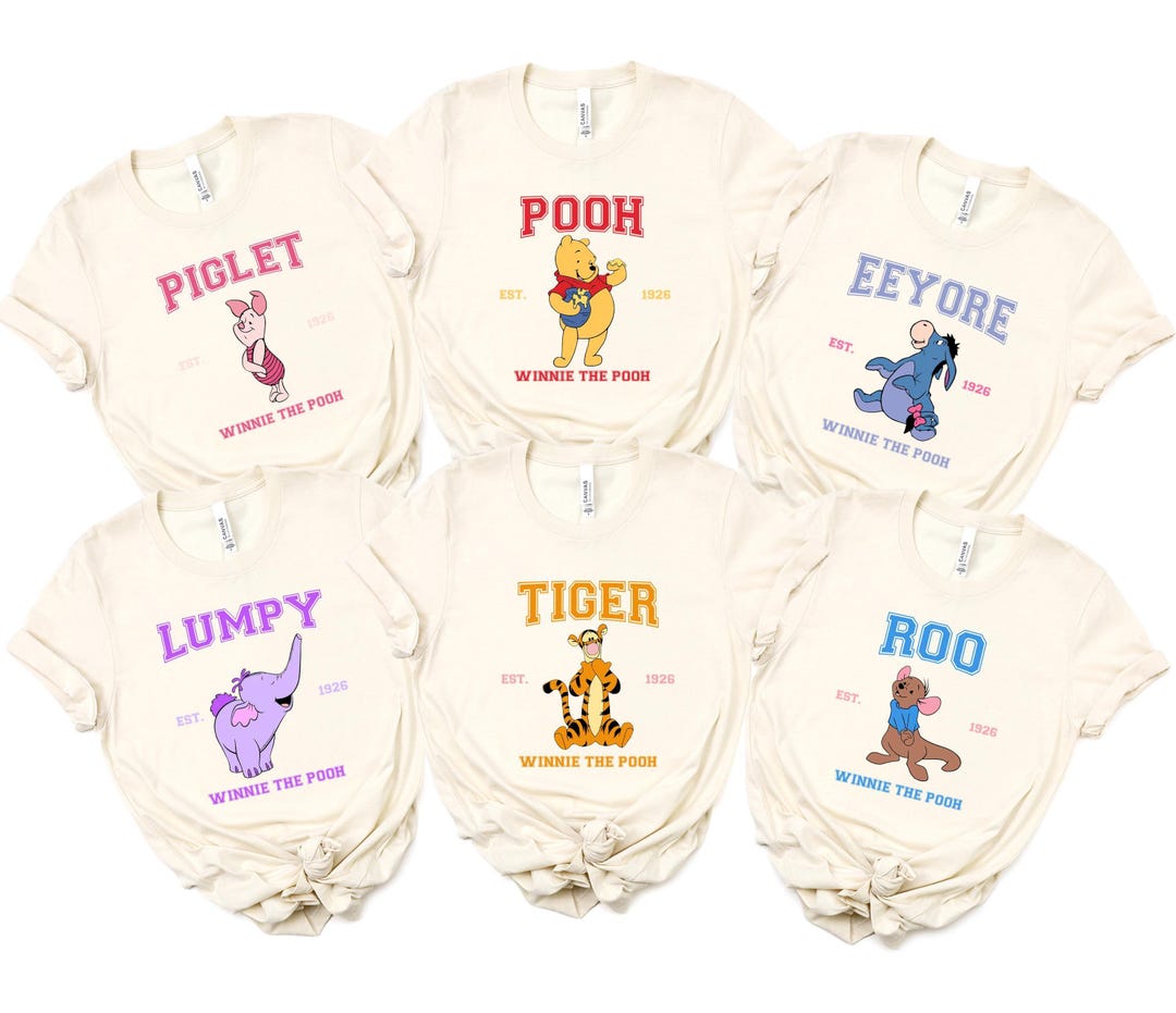 Disney Winnie the Pooh Shirt, Piglet, Tigger Eeyore Shirt, the Pooh ...