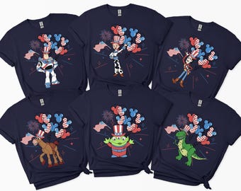 Toy Story Characters 4th Of July Shirt, Disney Patriotic Family Matching Shirt, Disney Patriotic Shirt, Disney Independence Day Trip