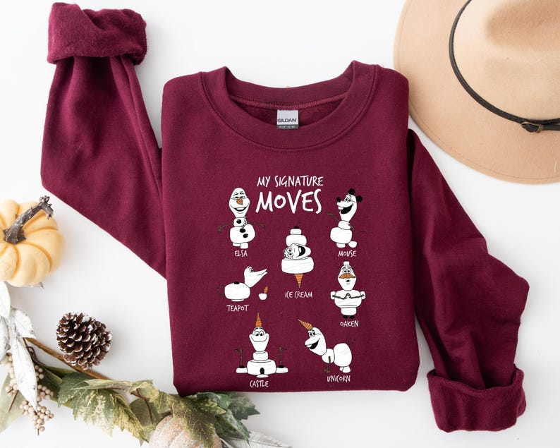 Disney Frozen My Signature Moves Olaf Shirt, Disneyland Christmas T-Shirt, Funny Disney Snowman Sweatshirt, Cute Disney Shirt, Frozen 2 Tee image 2
