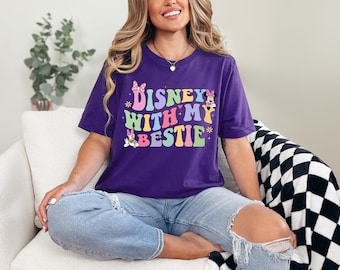 Disney With My Bestie Princess Shirt, Minnie Head Princess Shirt, Disney World Girls Trip T-shirt, Magic Kingdom Shirt, Bestie Shirt