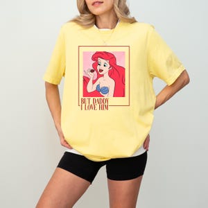 Ariel Shirt, Disney Princess Shirt, Ocean Fantasy Top, Little Mermaid T-Shirt, But Daddy I Love Him Tee, Retro Cartoon Sweatshirt afbeelding 2