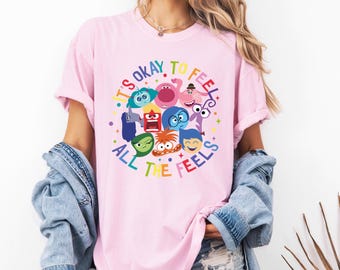 It's Okay To Feel All The Feels Shirt, Mental Health Sweatshirt, Inclusion Shirt, Speech Therapy Tee, Disney Inside Out T-Shirt, Disney Gift
