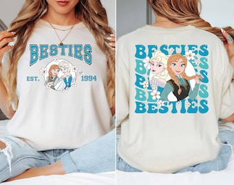 Disney Elsa And Anna Besties Shirt, Frozen Best Friends T-Shirt, Girls Trip Matching Tee, Disneyland Vacation Tee, Disney Cousins Sweatshirt