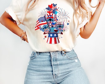 Stitch 4th Of July Shirt, Disney 4th of July Shirt, Disney Patriotic shirt, Memorial Day Shirt, Stitch Independence Day Shirt, 4th of July